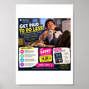 Affiche murale drôle de SlackerU pour le bureau