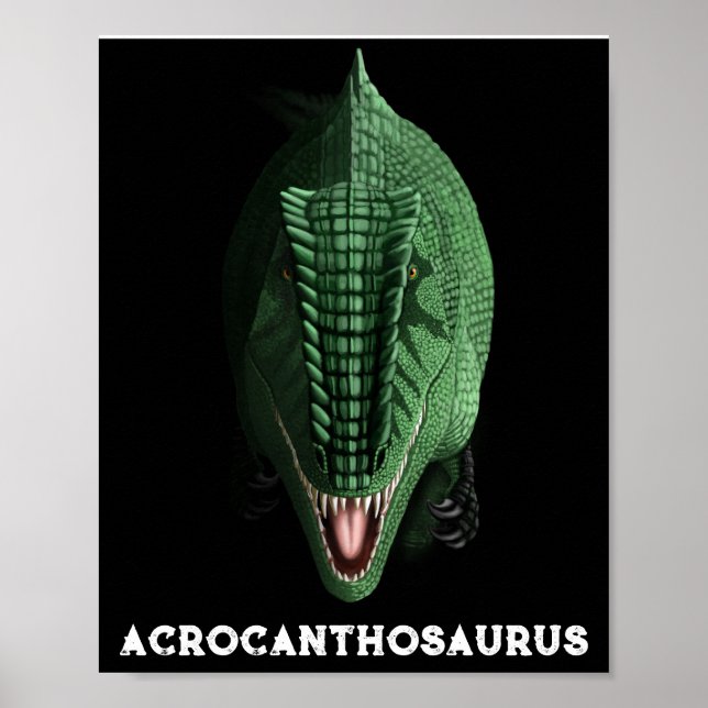 Affiche murale du dinosaure Acrocanthosaurus (semi (Devant)