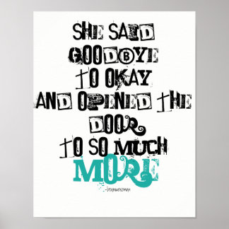 Affiche murale Elle a dit adieu à l'inspiration