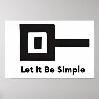 Affiche murale Let It Be Simple