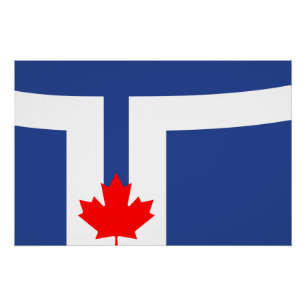 Affiche murale patriotique avec drapeau de Toronto