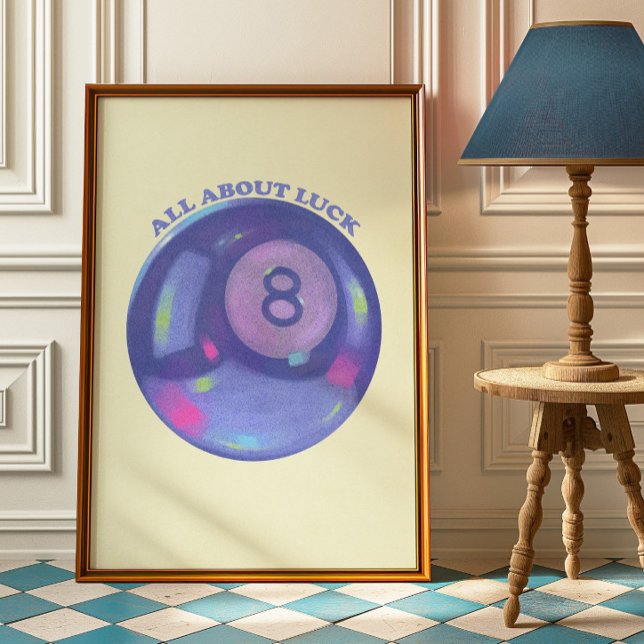 Affiche murale rétro de la boule magique 8 Ball  (Créateur téléchargé)