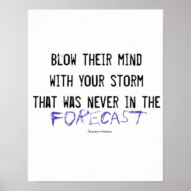 Affiche murale Soufflez votre esprit Soyez une fem (Devant)