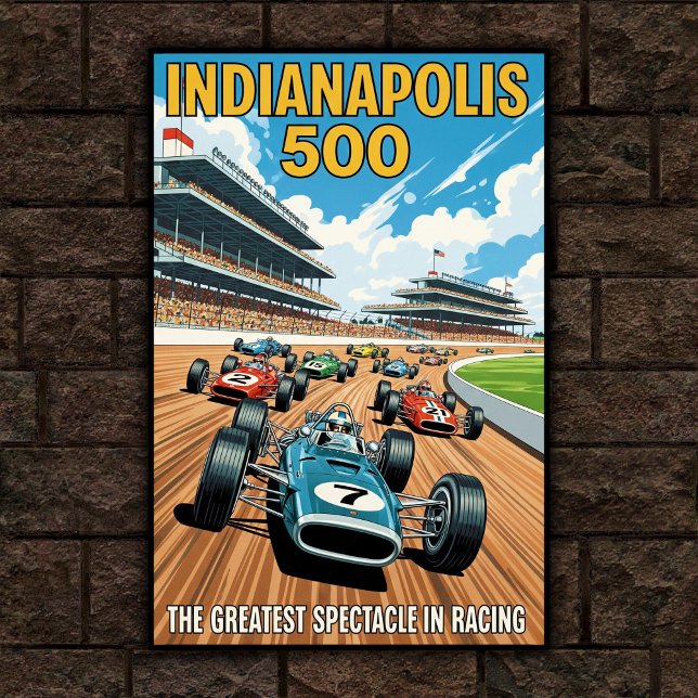 Affiche murale Vintage Indianapolis 500 des années (Créateur téléchargé)