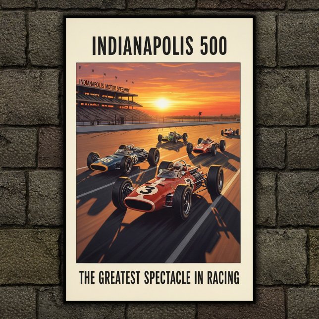 Affiche murale Vintage Indianapolis 500 des années (Créateur téléchargé)