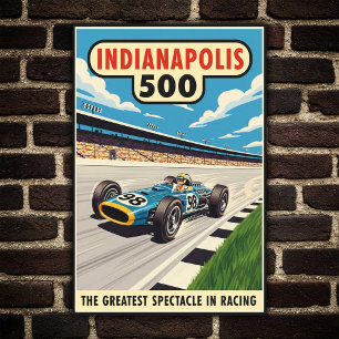 Affiche murale Vintage Indianapolis 500 des années