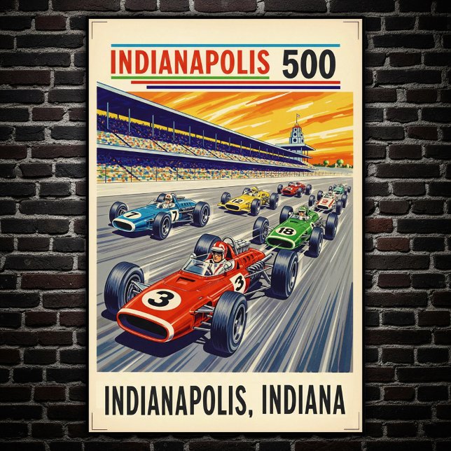 Affiche murale Vintage Indianapolis 500 des années (Créateur téléchargé)