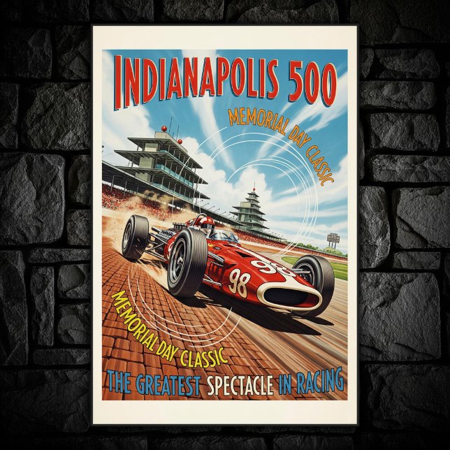 Affiche murale Vintage Indianapolis 500 des années (Créateur téléchargé)