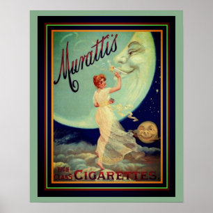 Affiche Murattis Cigarettes de haute classe Annonce 16 x 2