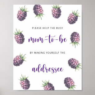 Affiche Mûre - Aider la future maman occupée