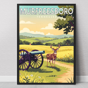 Affiche Murfreesboro Tennessee vintage