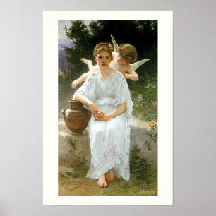 Affiche Murmures d'amour, Première Rêverie par Bouguereau