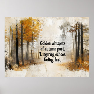 Affiche Murmures dorées de l'automne passé, résonances de