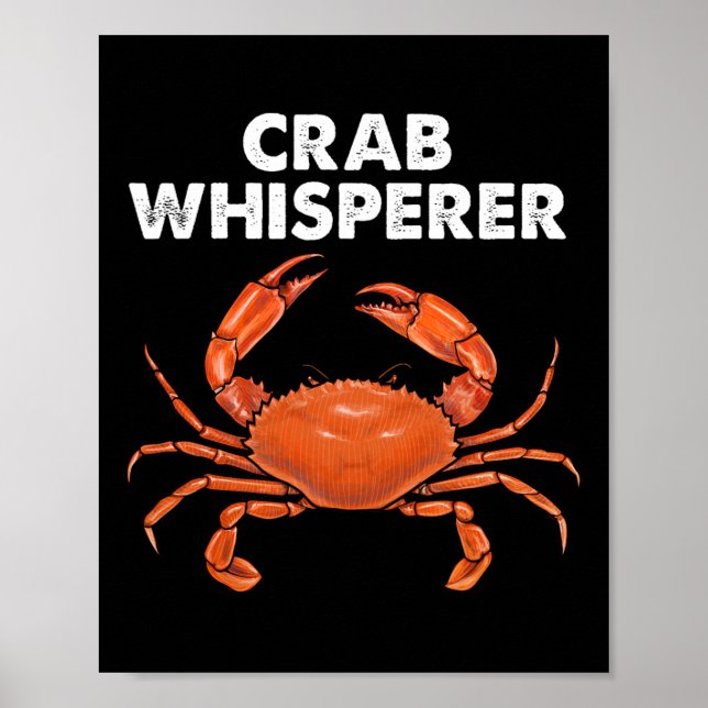 Affiche Murmureur de crabe cool Art pour hommes femmes pêc (Devant)