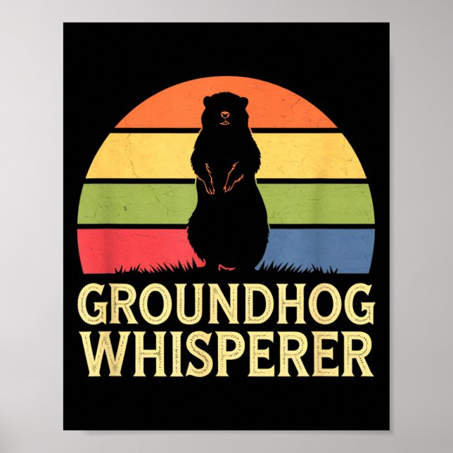 Affiche Murmureur de marmotte Amateur d'animaux drôle  (Devant)