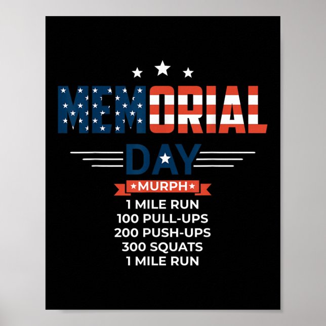 Affiche Murph 2021 Memorial Day Workout Patriotic Wod (Devant)