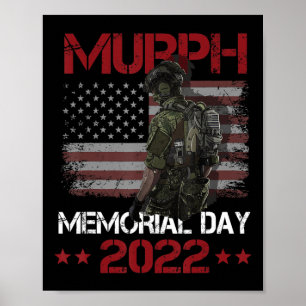 Affiche Murph 2022 Joyeux Jour commémoratif 4 juillet drap