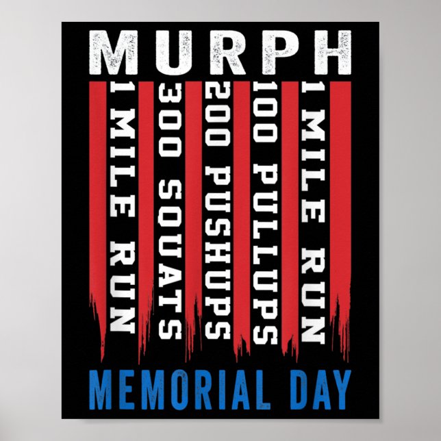 Affiche Murph Challenge American Memorial Day entraînement (Devant)