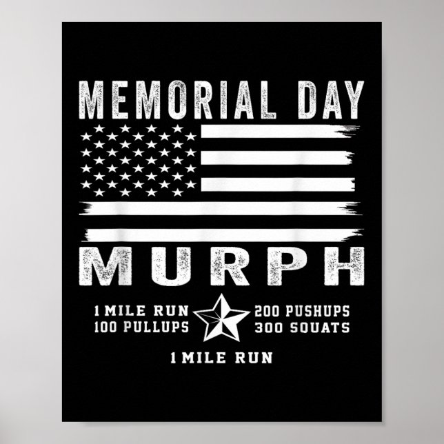 Affiche Murph Challenge Memorial Day entraînement Gym Us D (Devant)