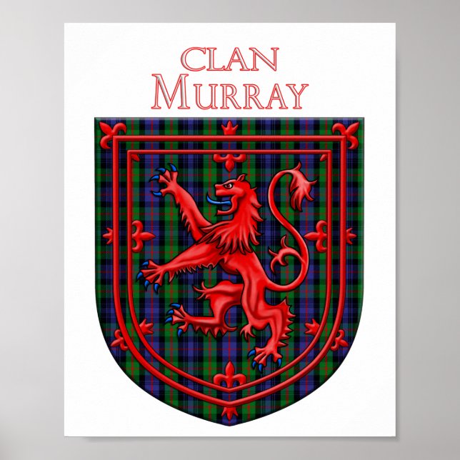 Affiche Murray Tartan Scottish Plaid Lion Rampant (Devant)