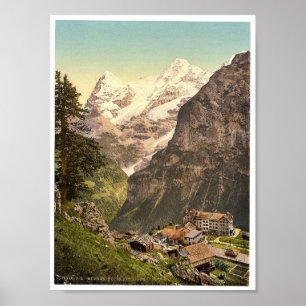 Affiche Murren, Hôtel des Alpes, Oberland bernois, Suisse