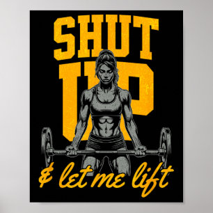 Affiche Muscle de musculation pour femmes amusant Sa