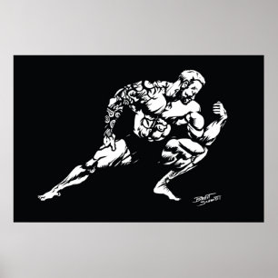 Affiche Muscle Tattoo Bodybuilder