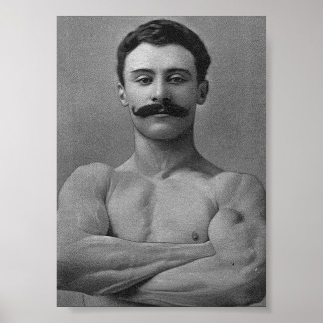 Affiche Muscle vintage Bodybuilder (Devant)