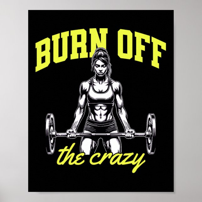 Affiche Muscles de musculation haltérophiles Trainer dire (Devant)