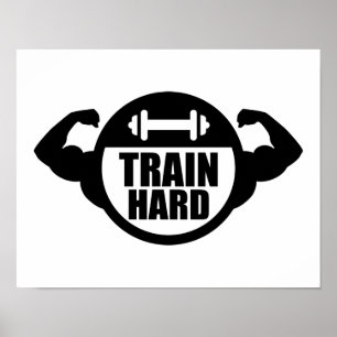 Affiche Muscles durs d'haltère de train