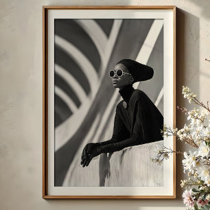 Affiche Muse Architecturale : Élégance Monochrome Captée