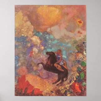 Affiche Muse auf Pegasus (Redon, 1900)