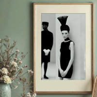 Muse moderne : Art Monochrome de mode frappant