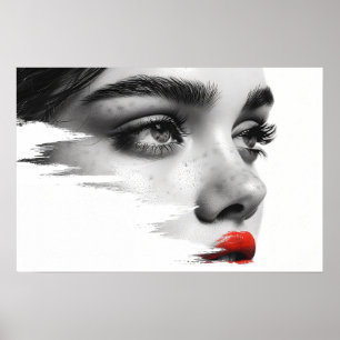 Affiche Muse monochrome : un aperçu de la grâce