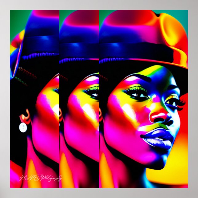 Affiche MUSE NEON : Iridescence Électrique (Devant)