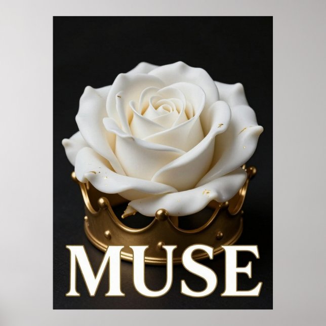 Affiche MUSE Rose Gold Blanc Mode (Devant)