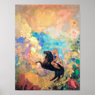 Affiche Muse sur Pegasus, Redon
