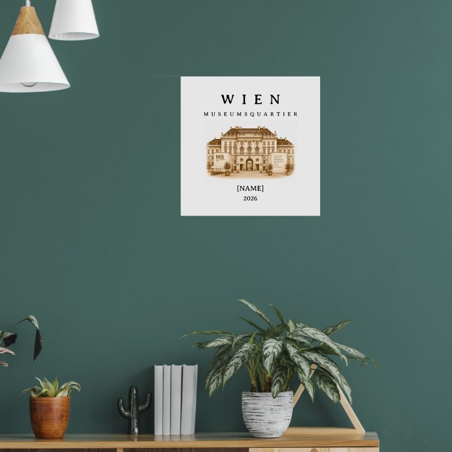 Affiche Musée de Vienne personnalisé | Nom & Année (Salon 1)