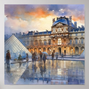 Affiche Musée du Louvre Paris Art