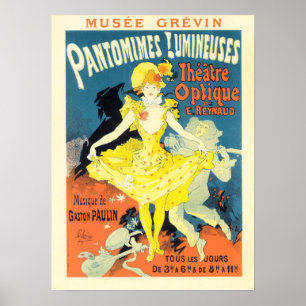 Affiche MUSEE GREVIN PARIS Jules Cheret Vieux théâtre fran