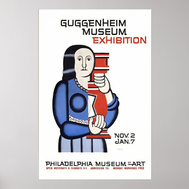 Affiche Musée Guggenheim Exposition Musée de Philadelphie (Devant)