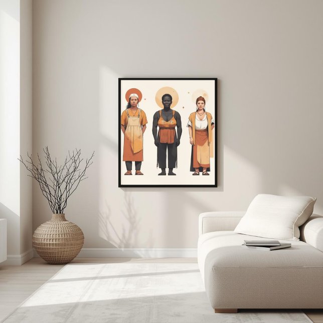 Affiche Musée Moderne – Géométrie Féminine Abstraite (Créateur téléchargé)