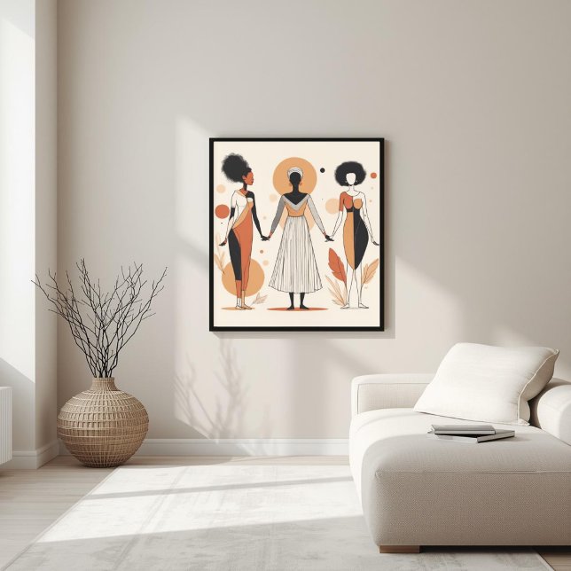 Affiche Musée Moderne – Géométrie Féminine Abstraite IV (Créateur téléchargé)