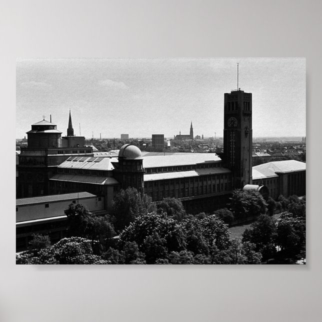 Affiche Musée vintage Allemagne Munich Deutsch (Devant)