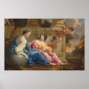 Affiche Muses Urania and Calliope - Simon Vouet Art