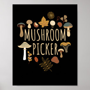 Affiche Mushroom Picker Mushroom Collecting Fungi
