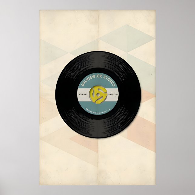 Affiche Music Evolution 45 Vinyl Record Print -Print Only (Devant)