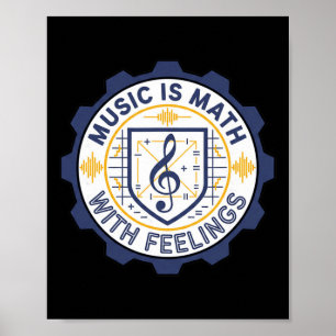 Affiche Music Math avec professeur de sentiments Bynd