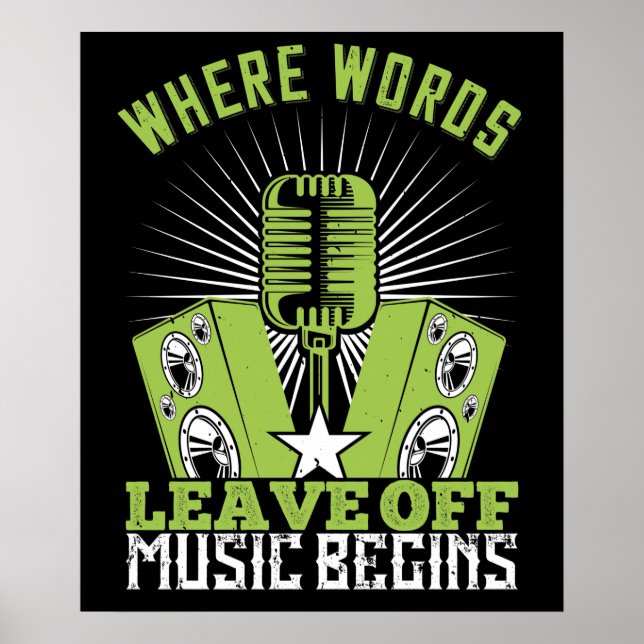 Affiche Music - Where Words Leave Off Music Begins (Devant)