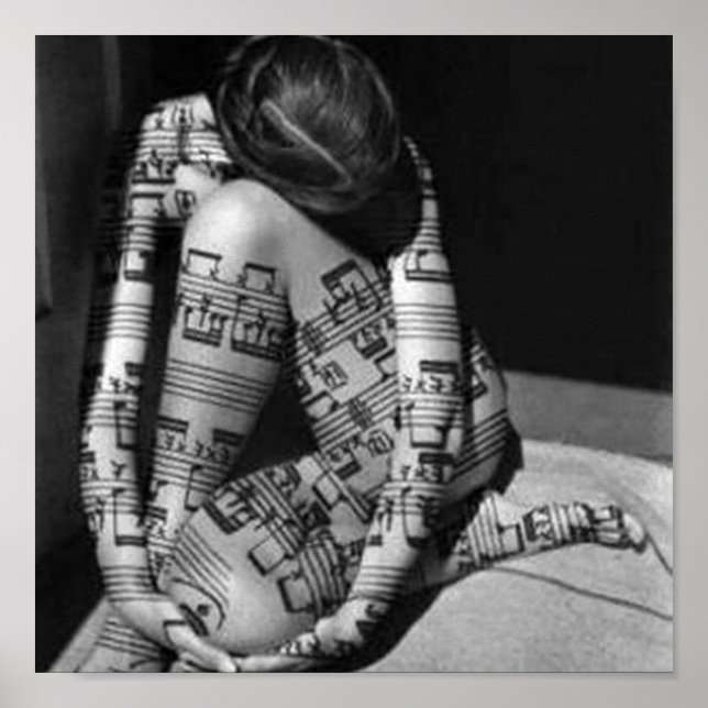 Affiche Musica-artista, blanco y negro (Devant)